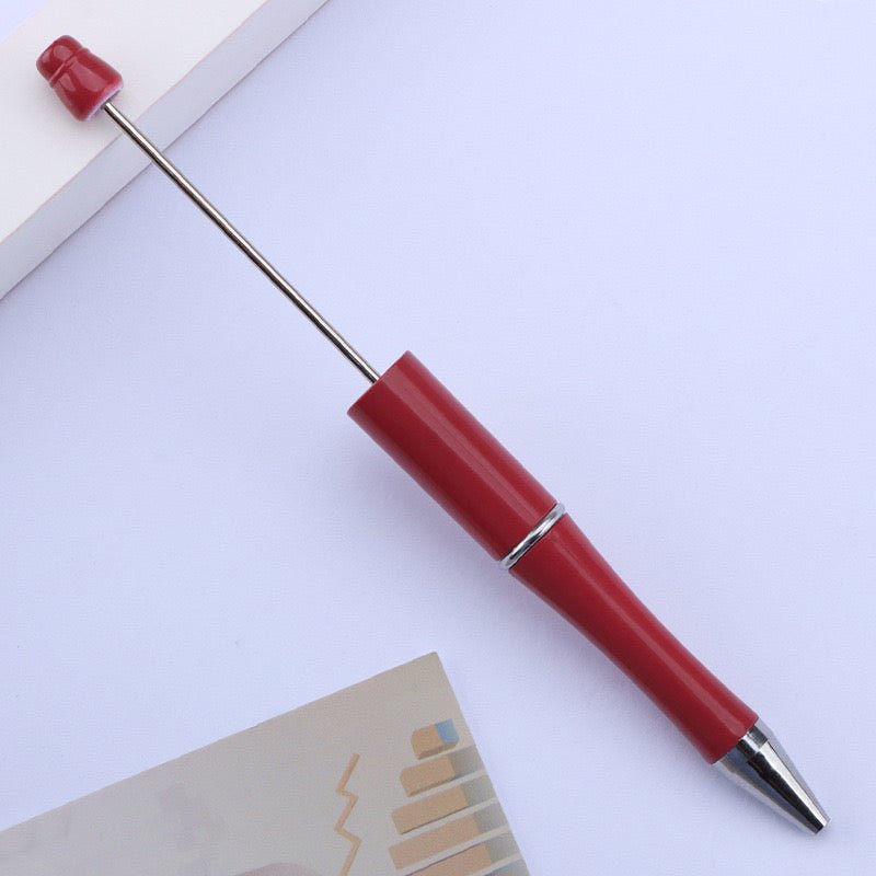 153G. Beadable DIY Red and orange gliter pen - Romo bead